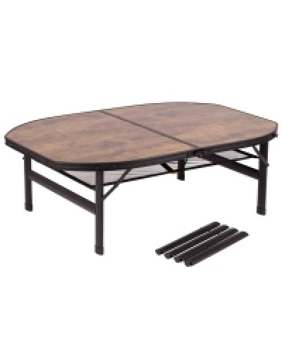 Туристичний стіл Bo-Camp Melrose Oval 120x80 cm Black/Wood look (1404220)