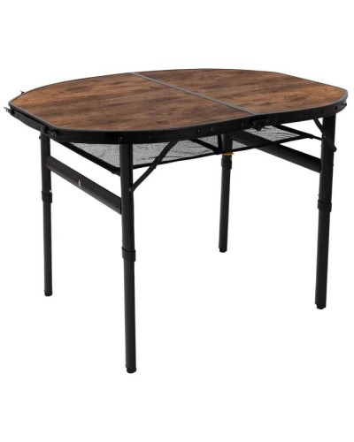 Туристичний стіл Bo-Camp Woodbine Oval 100x70 cm Black/Wood look (1404185)