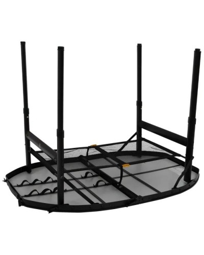 Туристичний стіл Bo-Camp Woodbine Oval 100x70 cm Black/Wood look (1404185)