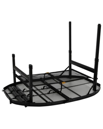 Туристичний стіл Bo-Camp Woodbine Oval 100x70 cm Black/Wood look (1404185)