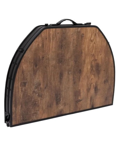 Туристичний стіл Bo-Camp Woodbine Oval 100x70 cm Black/Wood look (1404185)