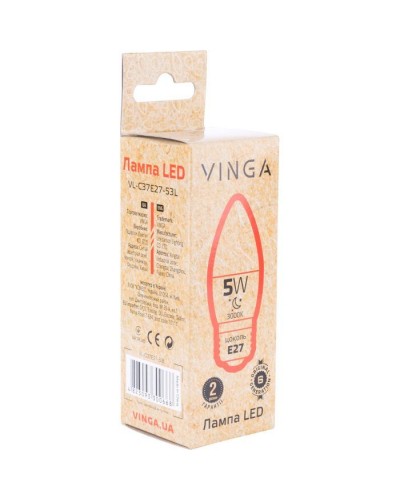 Лампочка Vinga VL-C37E27-53L
