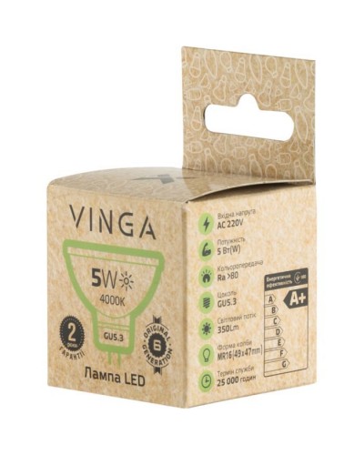 Лампочка Vinga VL-MR16GU53-54L-220