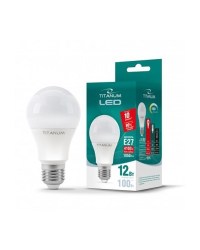 Лампочка TITANUM A60 12W E27 4100K 220V (TLA6012274)