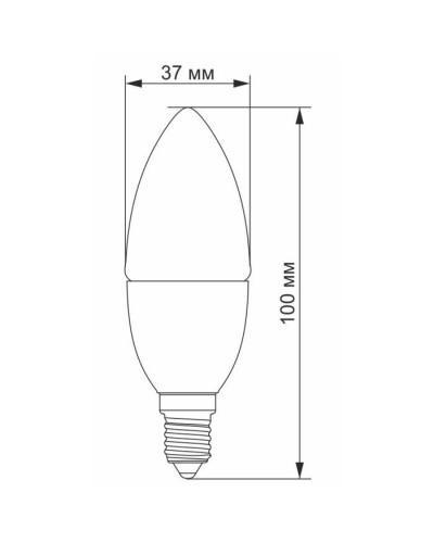 Лампочка TITANUM Filament C37 4W E14 4100K (TLFC3704144)