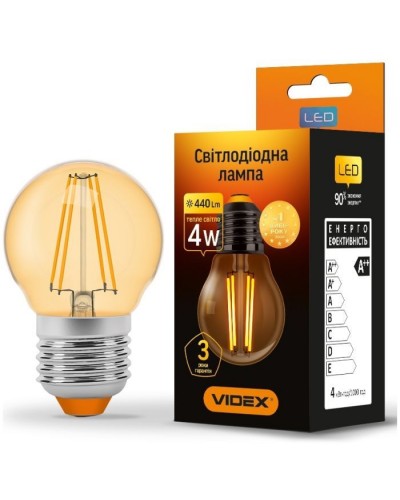 Лампочка TITANUM Filament G45 4W E27 2200K бронза (TLFG4504272A)