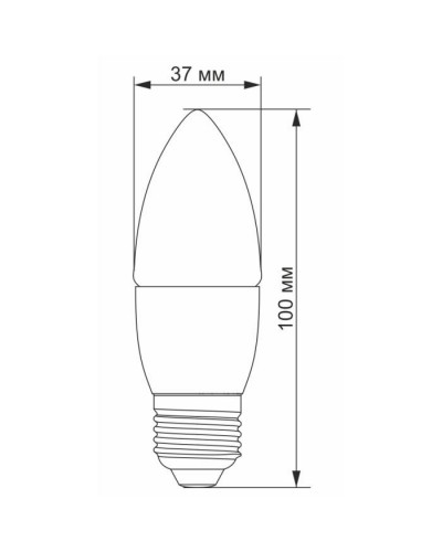 Лампочка TITANUM C37 6W E27 3000K (TLС3706273)