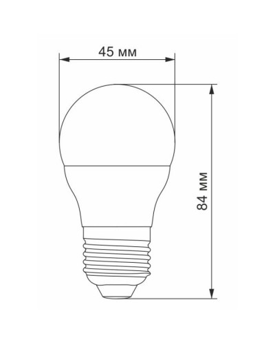 Лампочка TITANUM G45 6W E27 3000K (TLG4506273)