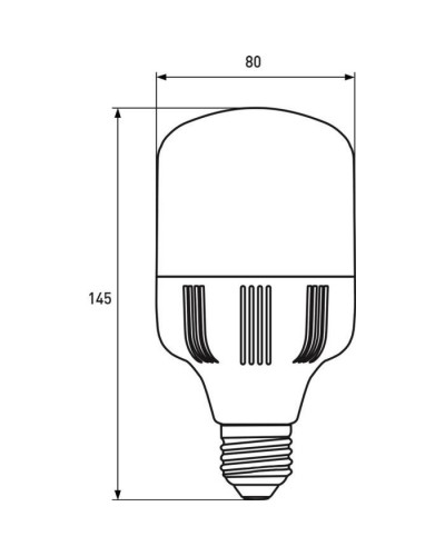 Лампочка EUROELECTRIC Plastic 20W E27 4000K 220V (LED-HP-20274(P))
