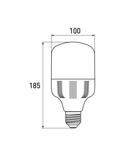 Лампочка EUROELECTRIC Plastic 30W E27 4000K 220V (LED-HP-30274(P))