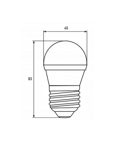 Лампочка EUROELECTRIC LED G45 5W E27 4000K 220V (LED-G45-05274(EE))