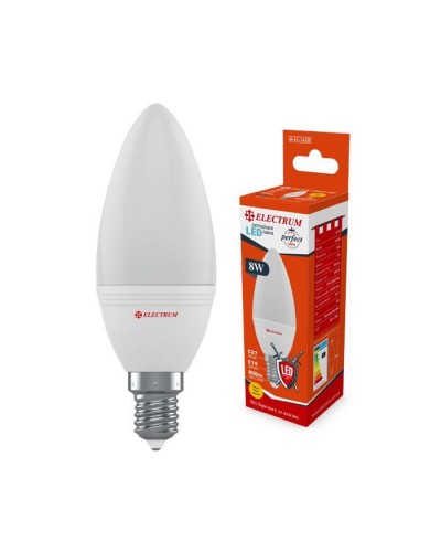 Лампочка Electrum С37 8W PA LC-32 E14 3000K PERFECT (A-LC-1428)