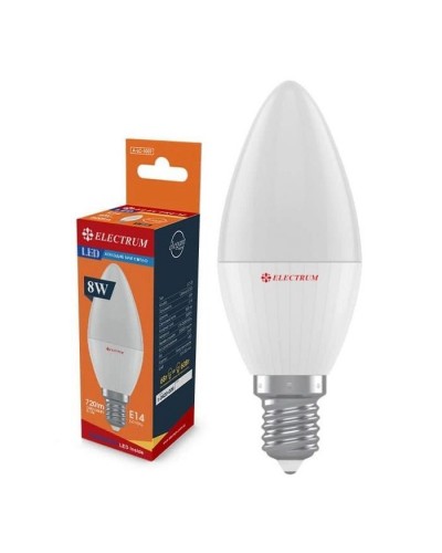 Лампочка Electrum С37 8W PA LC-32 E14 4000K PERFECT (A-LC-1429)