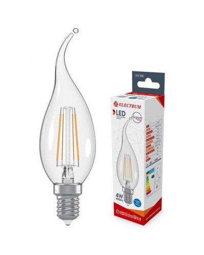 Лампочка Electrum C37 4W GL LC- 4F Е14 4000K (A-LC-1368)