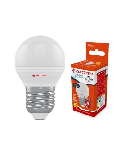Лампочка Electrum D45 8W PA LB-32 E27 3000K PERFECT (A-LB-1430)