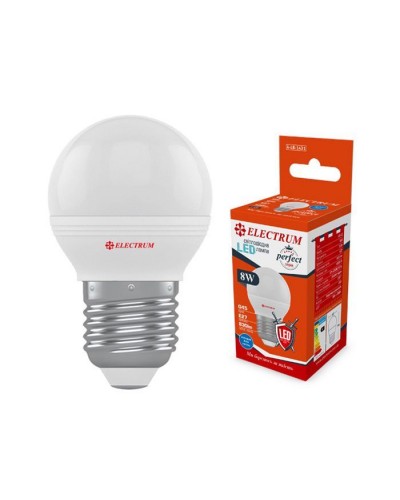 Лампочка Electrum D45 8W PA LB-32 E27 4000K PERFECT (A-LB-1431)