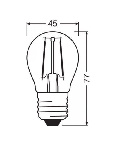 Лампочка Osram LED CL P40 4W/840 230V FIL E27 (4058075435148)