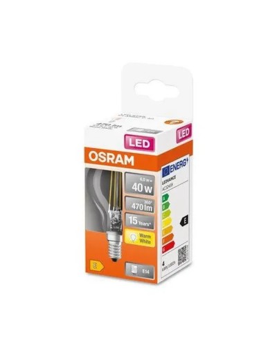 Лампочка Osram LED CLP40 4W/827 230V FIL E14 (4058075436527)