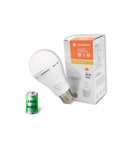 Лампочка LEDVANCE акумуляторна A60 8W 806Lm 2700К E27 (4099854102417)