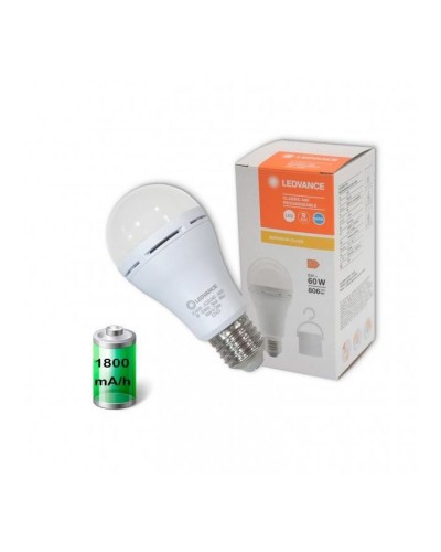 Лампочка LEDVANCE акумуляторна A60 8W 806Lm 6500К E27 (4099854102431)