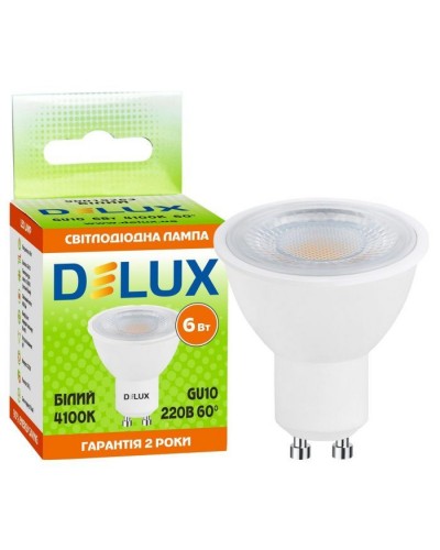 Лампочка Delux 6Вт 4100K 220В GU10 (90019263)