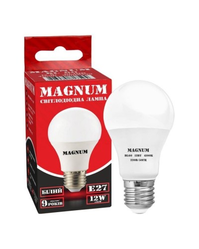 Лампочка MAGNUM BL 60 12 Вт 4100K 220В E27 (90020657)