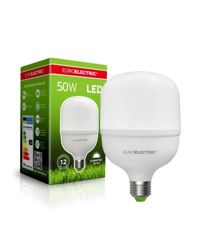 Лампочка EUROELECTRIC HP LED Plastic T140 50W E40 6500K (LED-HP-50406/T140(P))