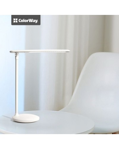 Настільна лампа ColorWay 4W with built-in battery 1800 mAh USB in/out 5V*1A, white (CW-DL02B-W)