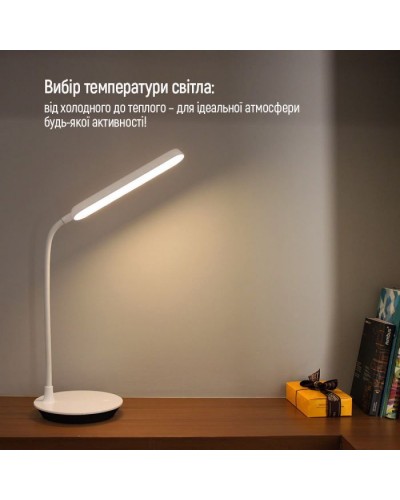 Настільна лампа ColorWay Portable & Flexible 360, 4W, battery 1800 mAh (CW-DL12FB-W)