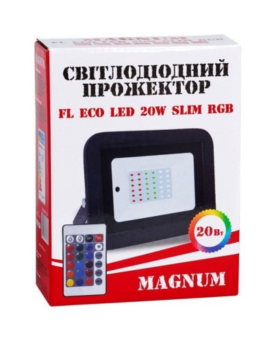 Прожектор MAGNUM FL ECO LED 20Вт slim_RGB IP65 (90018140)