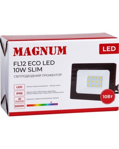 Прожектор MAGNUM FL12 ECO LED 10Вт slim 6500К IP65 (90018080)