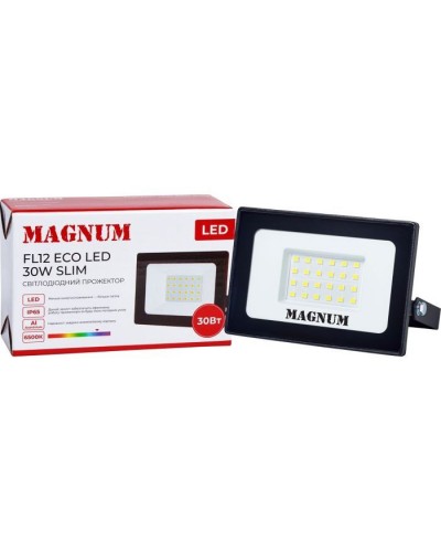 Прожектор MAGNUM FL12 ECO LED 30Вт slim 6500К IP65 (90018083)