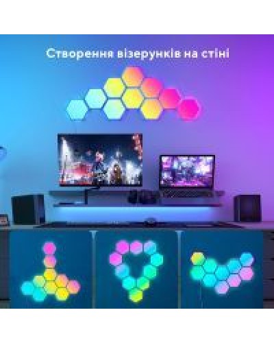 Світильник Govee H6061 Glide Hexa Light Panels 10шт RGB Білий (B6061301)
