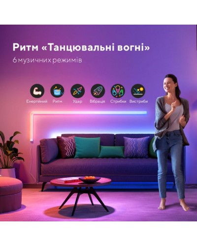 Світильник Govee H6062 Glide RGBIC Wall Light (6+1) RGB (B6062301)