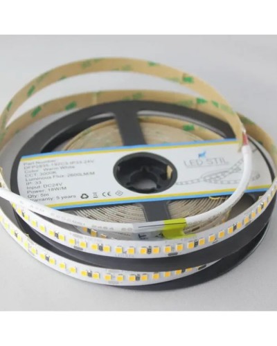 Світлодіодна стрічка LED-STIL 3000K 18 Вт/м 2835 192 діода IP33 24 Вольта 2600 lm тепле світло (DFP2835-192C3-IP33-24V)