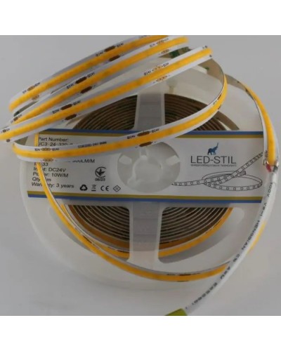 Світлодіодна стрічка LED-STIL 3000K 10 Вт/м COB 320 діодів IP33 24 Вольта 900 lm тепле світло (UC3-24-320-8-90)