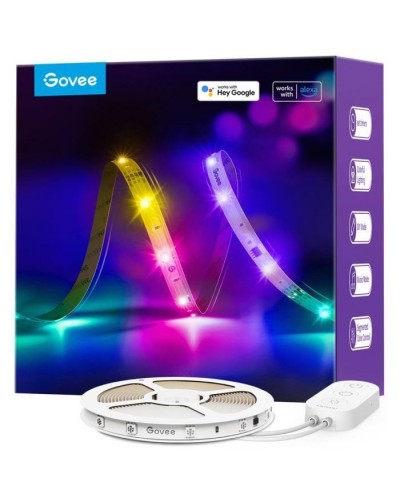 Світлодіодна стрічка Govee RGBIC Basic Wi-Fi + Bluetooth LED Strip Light 5м Білий (H618A3D1)