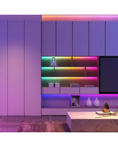 Світлодіодна стрічка Govee RGBIC Basic Wi-Fi + Bluetooth LED Strip Light With Protective Coating 10м Білий (H619C3D1)