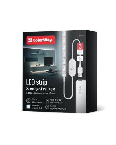 Світлодіодна стрічка ColorWay LED  3м з живленням від USB (CW-LD03)
